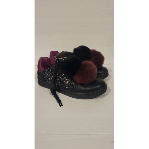 Geox Other - Geox Sneakers Girls Black/Rasberry Fur‎ decorations size 1